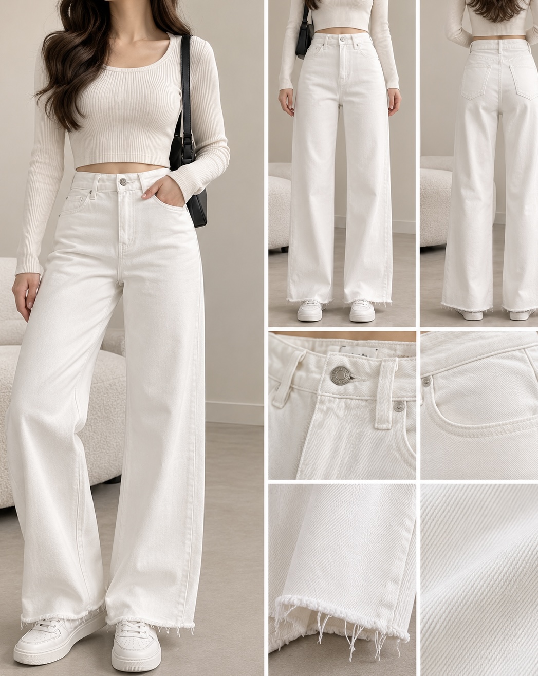 Wide leg jeans