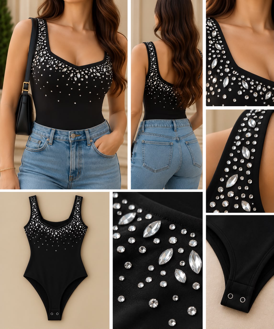 Elegant black bodysuit