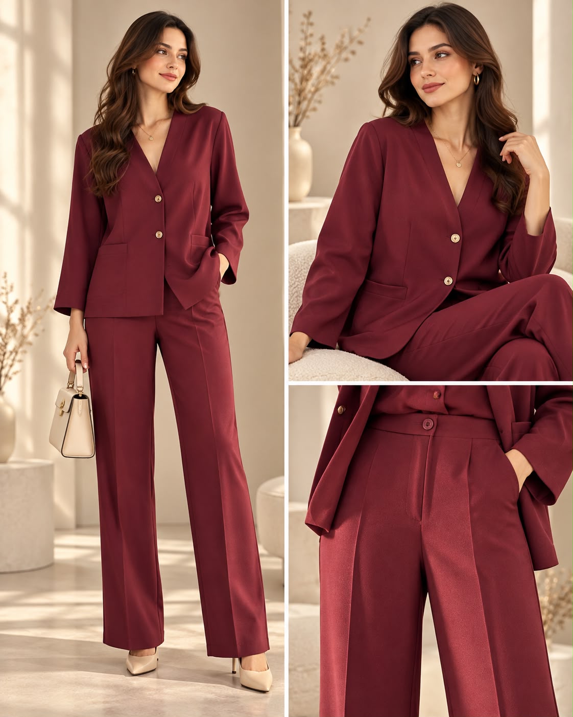 | طقم بوردو قطعتين